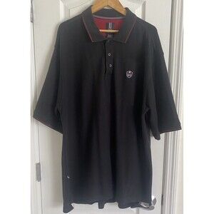 Vintage Phat Farm Polo Shirt Men XXL Logo Front & Back Hip Hop 99577 Black Red